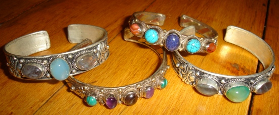 3 and 5 stone non-silver bracelets - $15-$17